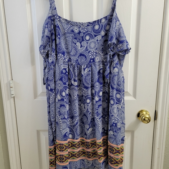 Blue, white and yellow sun dress - Picture 2 of 8